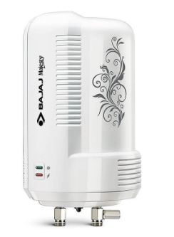 Bajaj NEW MAJESTY 3 Litres Vertical Storage Water Geysers, Auto Shut Off, ABS Plastic Body (White)