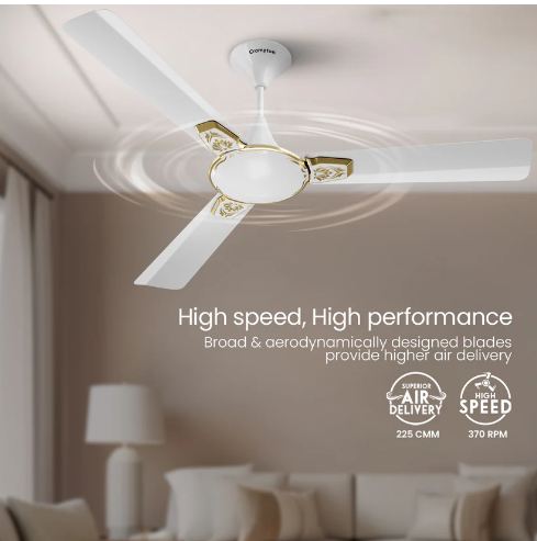 Crompton Premion Aura 2 Designer 3D (Pearl White Gold) 1200 MM 3 Blade 1 Star Ceiling Fan