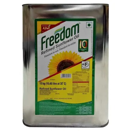 Freedom Refined Sunflower Oil 15 Litres Tin