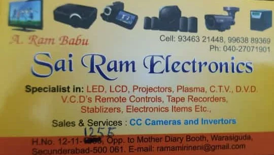 Sai Ram Electronics — LED TV Repair and Services in Hyderabad, Telangana, India